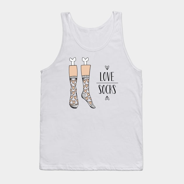 Love Socks Tank Top by freshinkstain